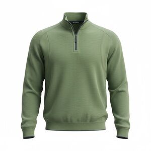 Tommy Bahama Green Quarter-Zip Pullover